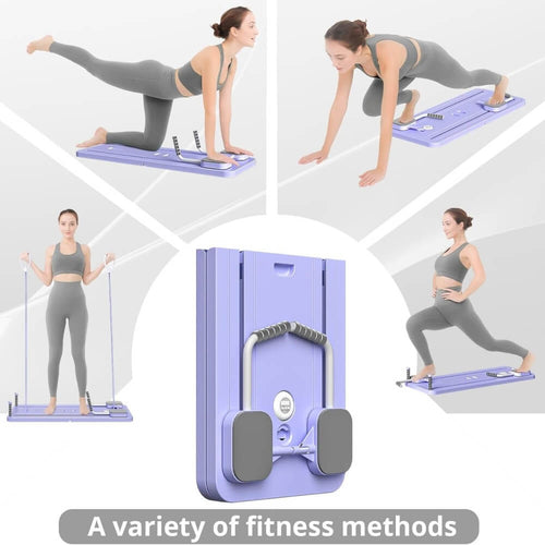 Pilates Reformando Compacto, 4 en 1 Pilates Plegable,La rueda